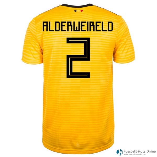 Belgica Trikot Auswarts Alderweireld 2018 Gelb Fussballtrikots Günstig